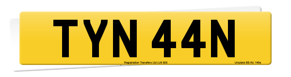 Registration number TYN 44N
